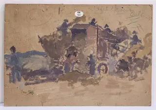 (fără titlu)/Compoziție cu personaje, by Gheorghe Sârbu, 1929