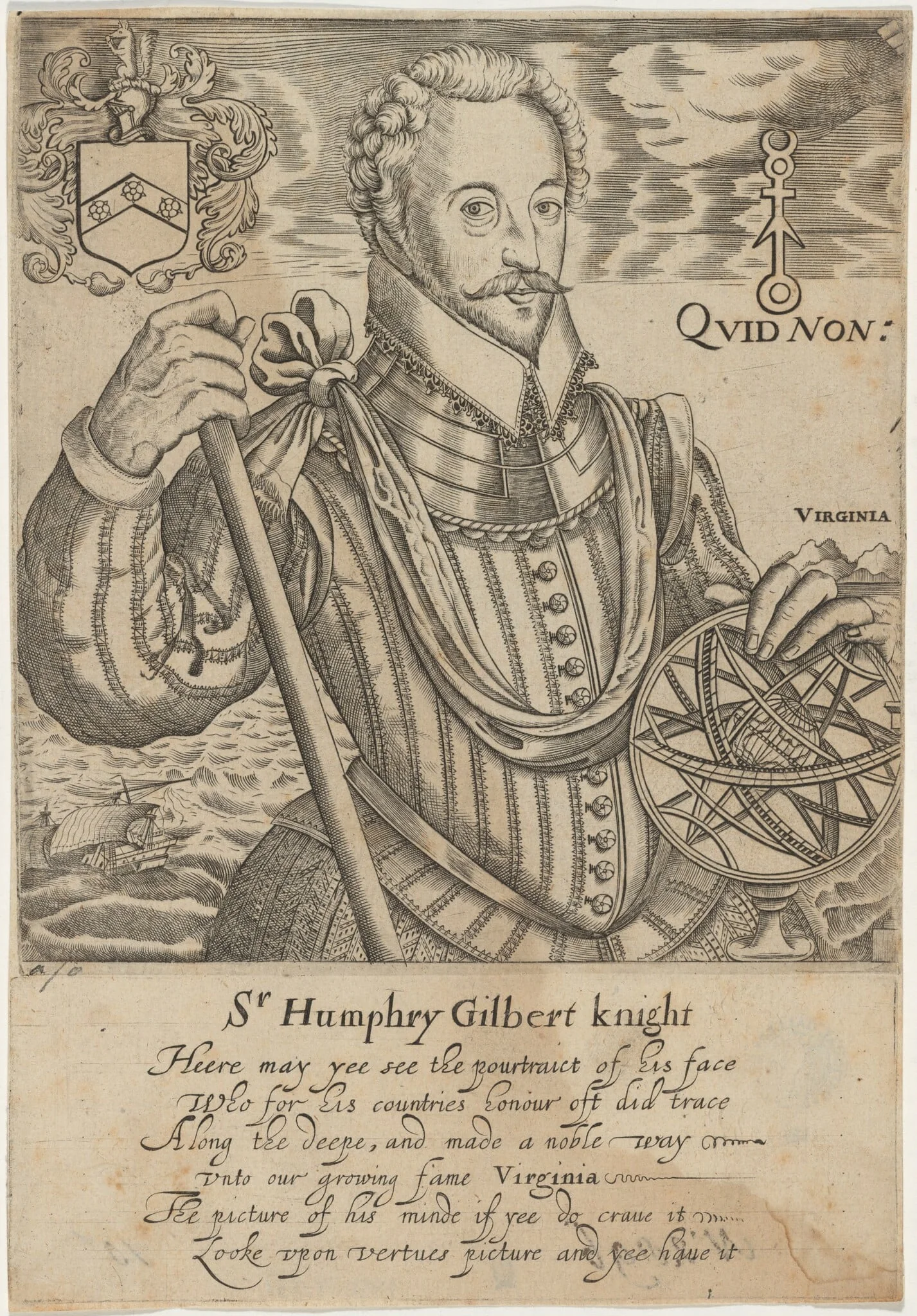 Sir Humphrey Gilbert, detail