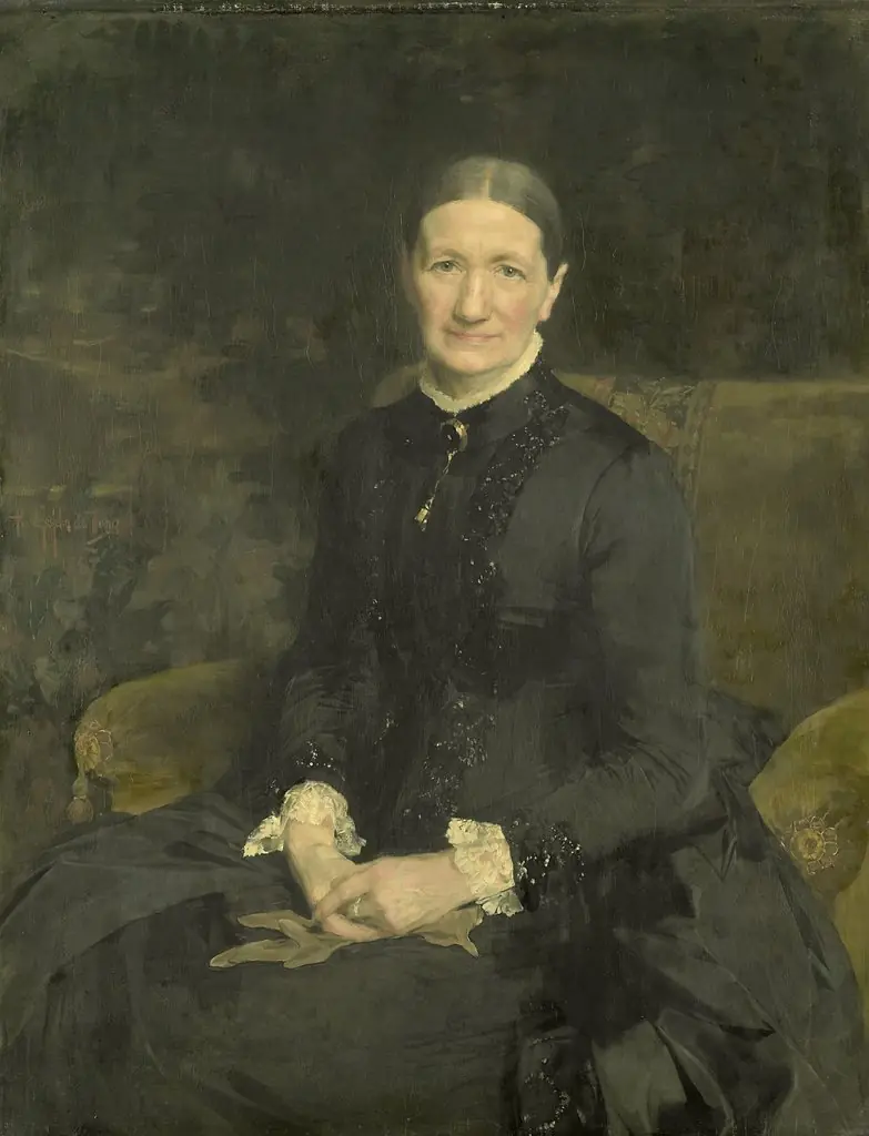 Portrait of Mrs. A J Zubli-Maschhaupt, by Pieter de Josselin de Jong, oil, 1894