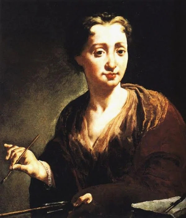 Self-portrait in the Uffizi, detail