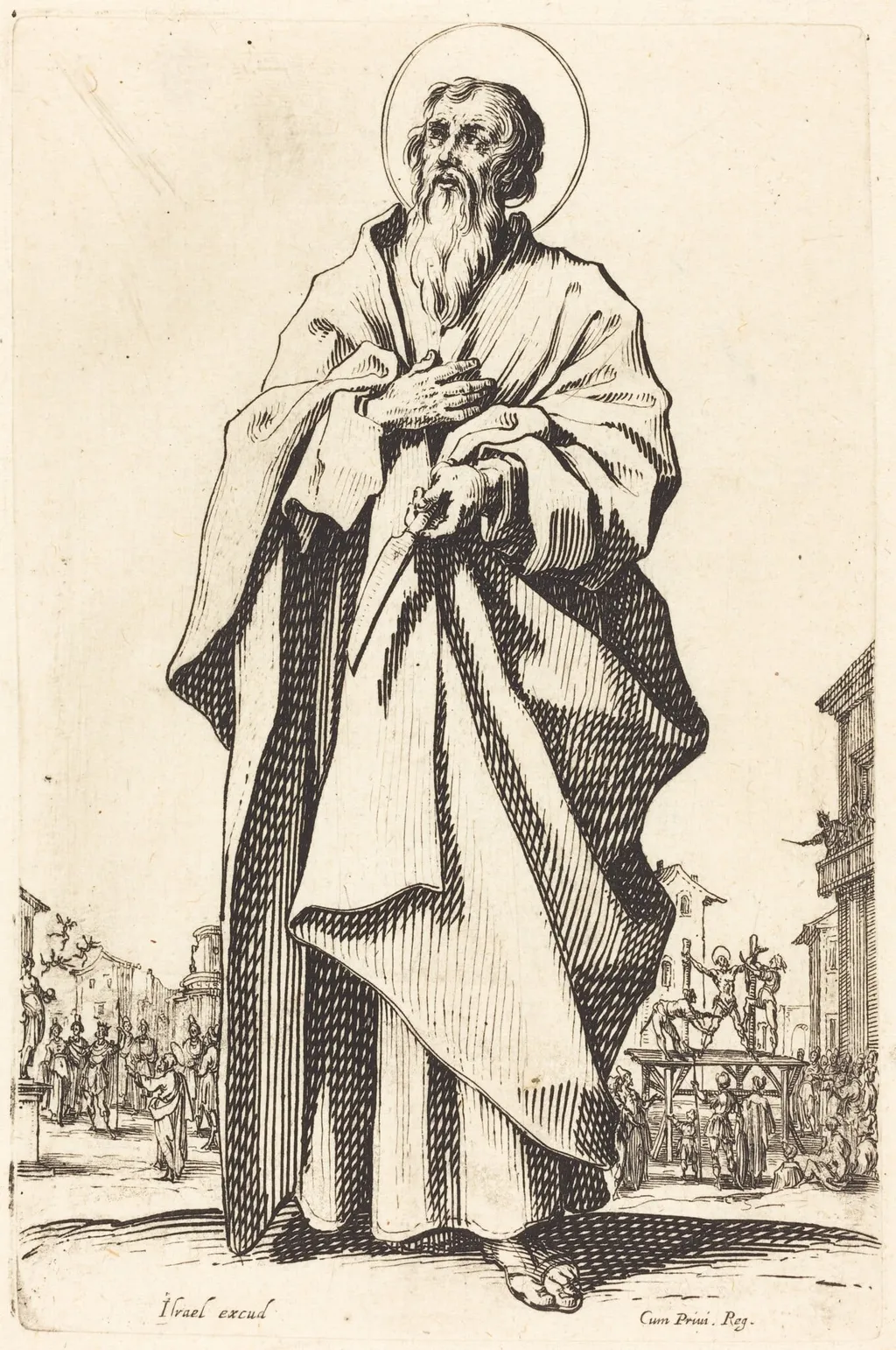 Saint Bartholomew, by Jacques Callot, ink, 1631