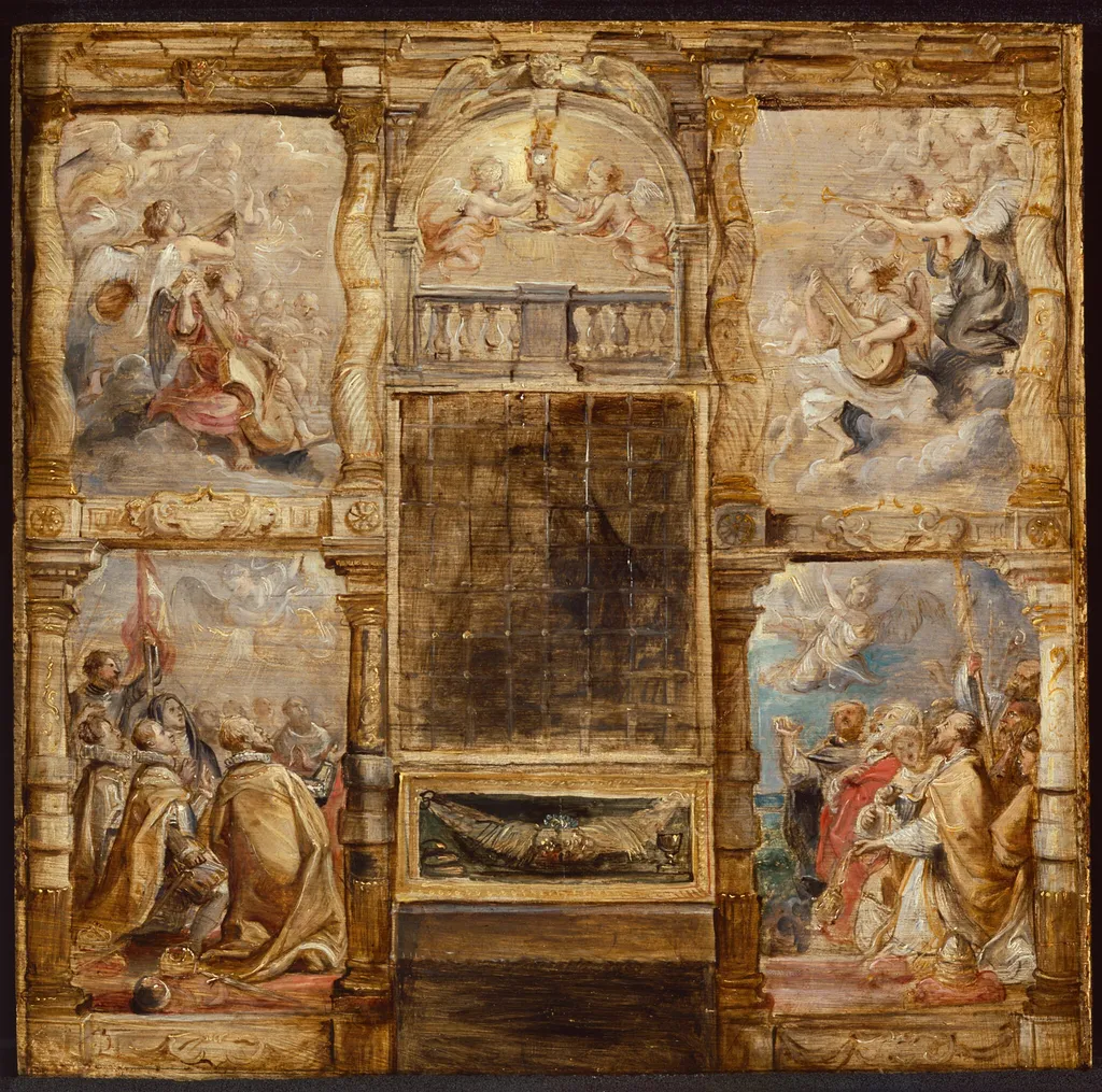 The Adoration of the Eucharist, by Peter Paul Rubens, oil, 1626
