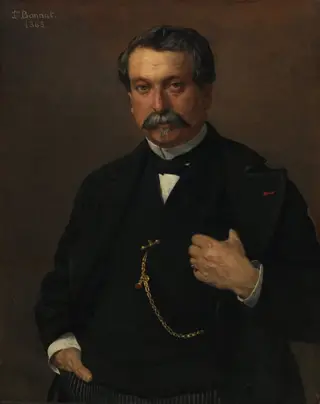 Portrait of Jean Léglise, Merchant, Mayor of Saint-Martin-de-Seignanx, by Léon Bonnat, oil, 1868