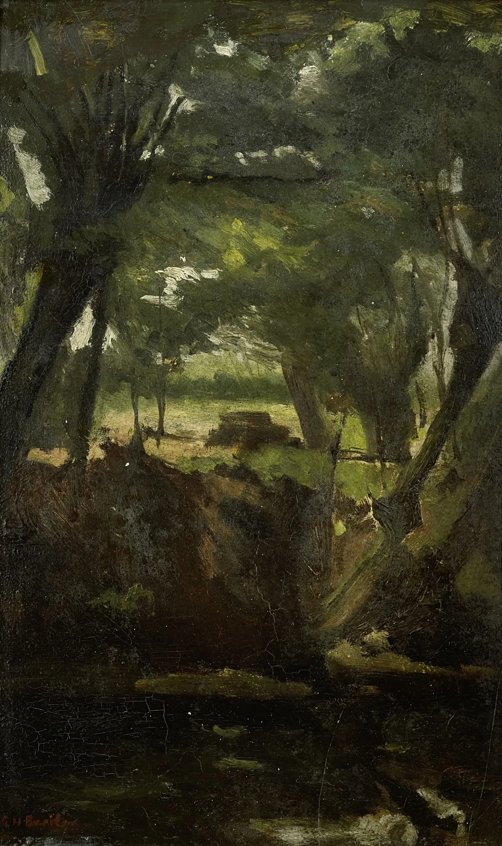 View in the Woods, by George Hendrik Breitner, oil, 1901