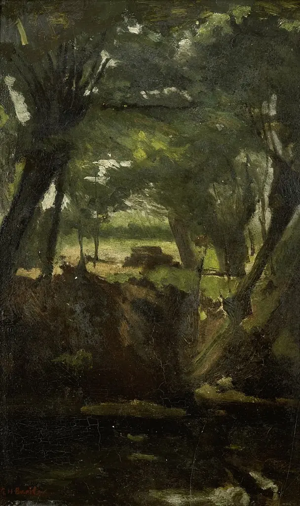 View in the Woods, by George Hendrik Breitner, oil, 1901