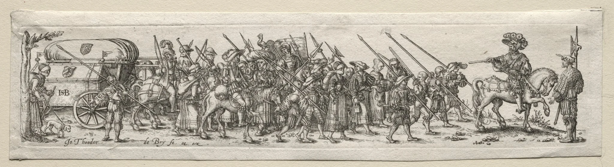 The Baggage Train with the Sergeant Major, detail