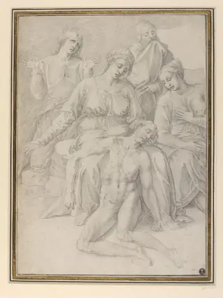 Pietà, by Giulio Clovio, 1550
