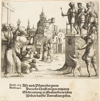 Ecce Homo, by Augustin Hirschvogel, ink, 1549