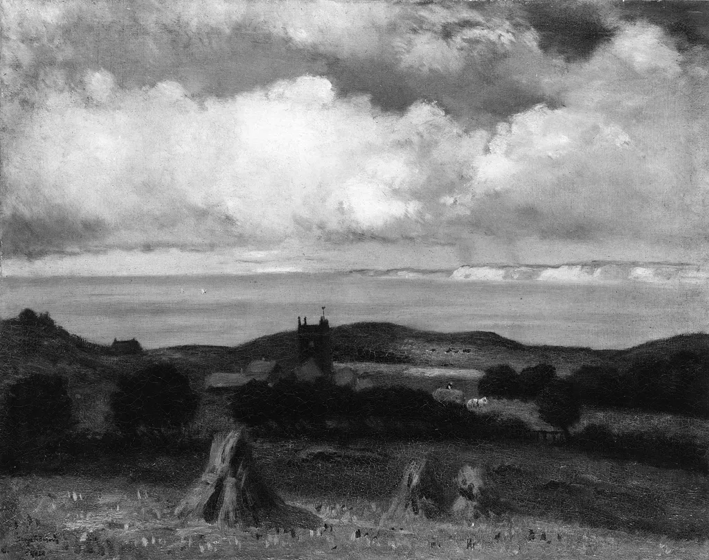 Chale, Isle of Wight, Looking Towards the Needles, by George Henry Bogert, oil, 1900
