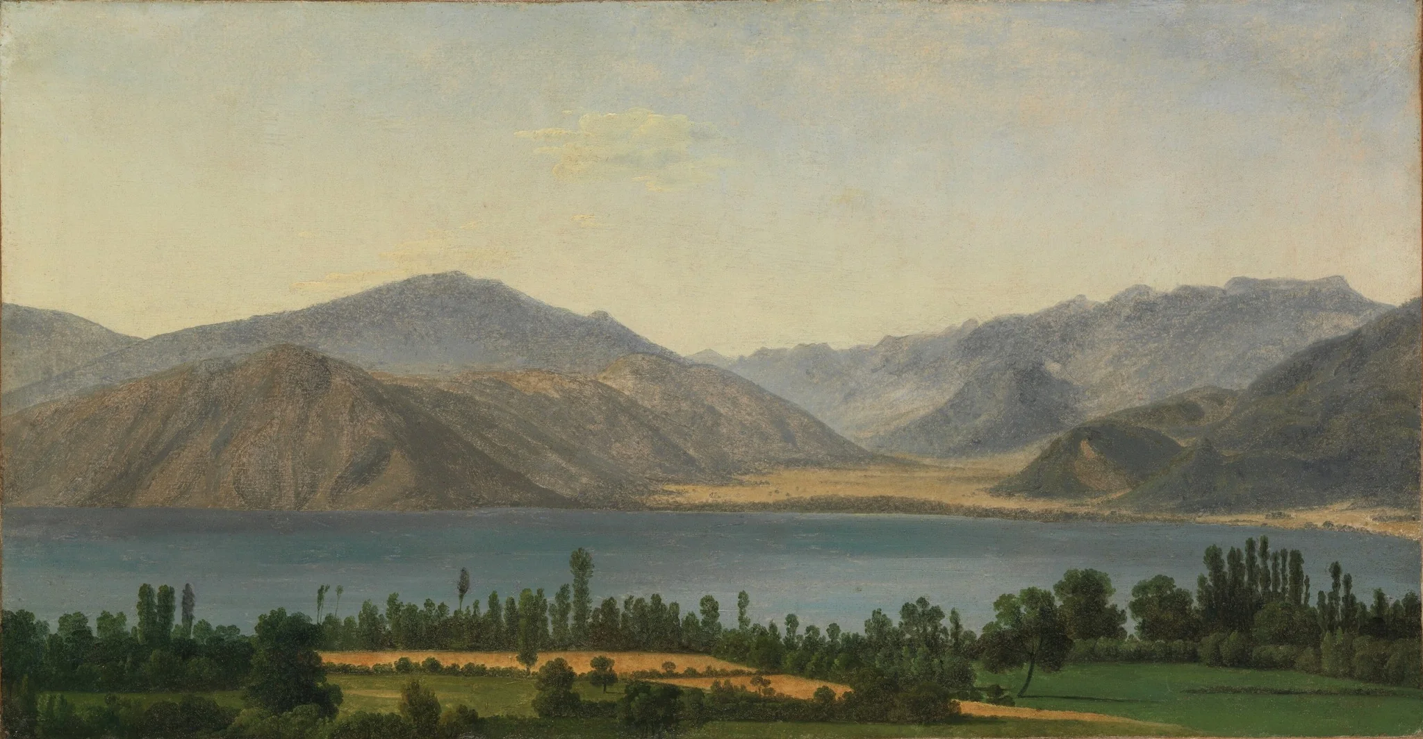 Lake Fucino and the Abruzzi Mountains, detail