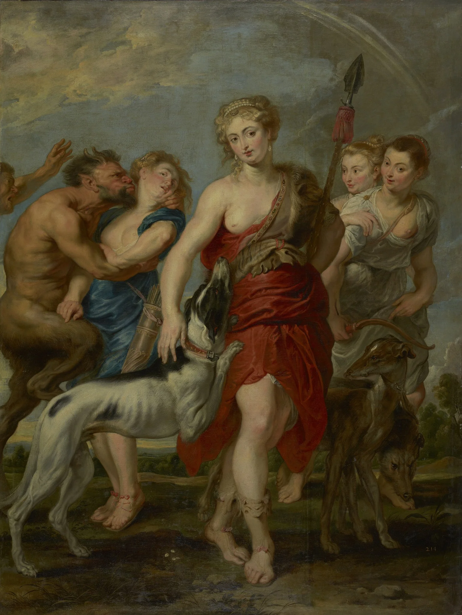 Diana and Her Nymphs on the Hunt, detail