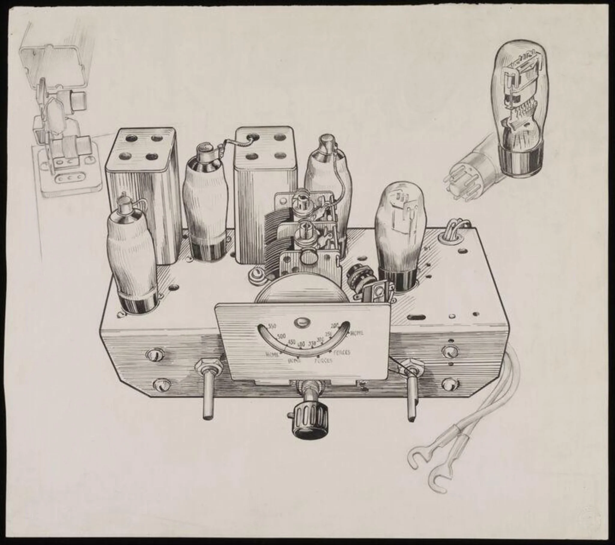 Interior of a Murphy Radio, detail
