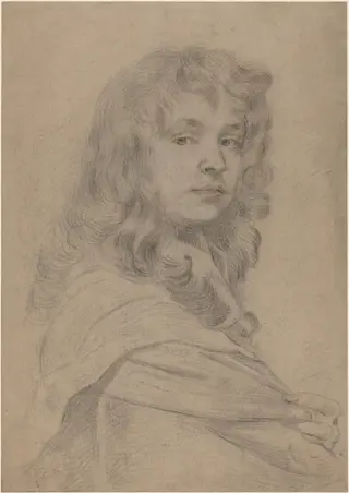 Self-Portrait, by Peter, Sir Lely, chalk, 1641