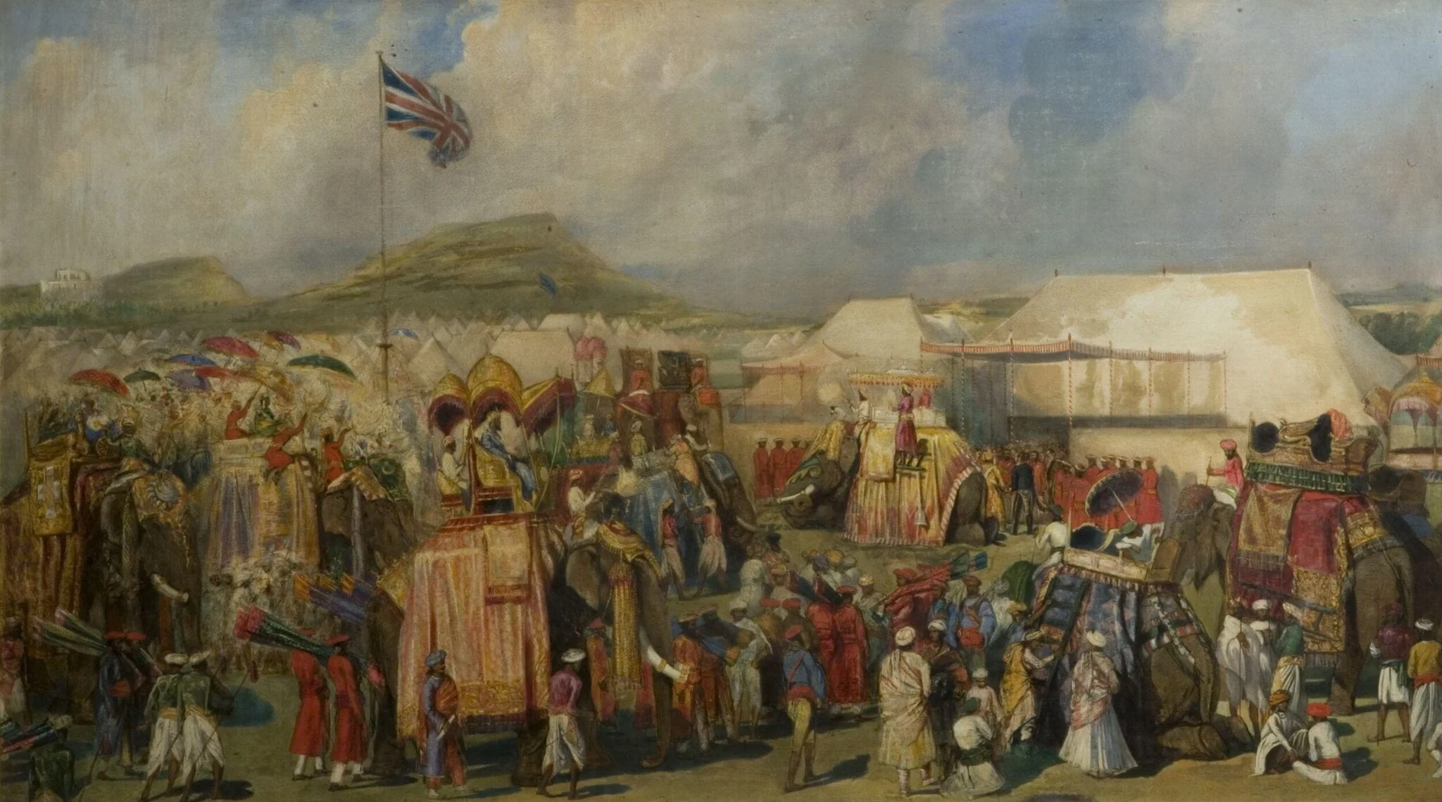 Darbar at Shaikabad, 1860, detail