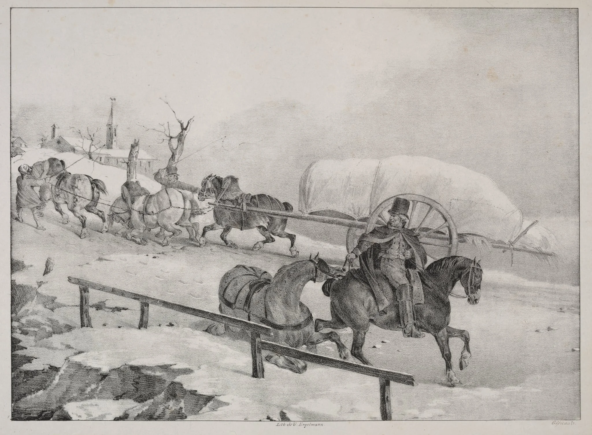 Wagoner Climbing a Hill, detail