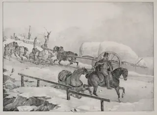 Wagoner Climbing a Hill, by Théodore Géricault, 1823