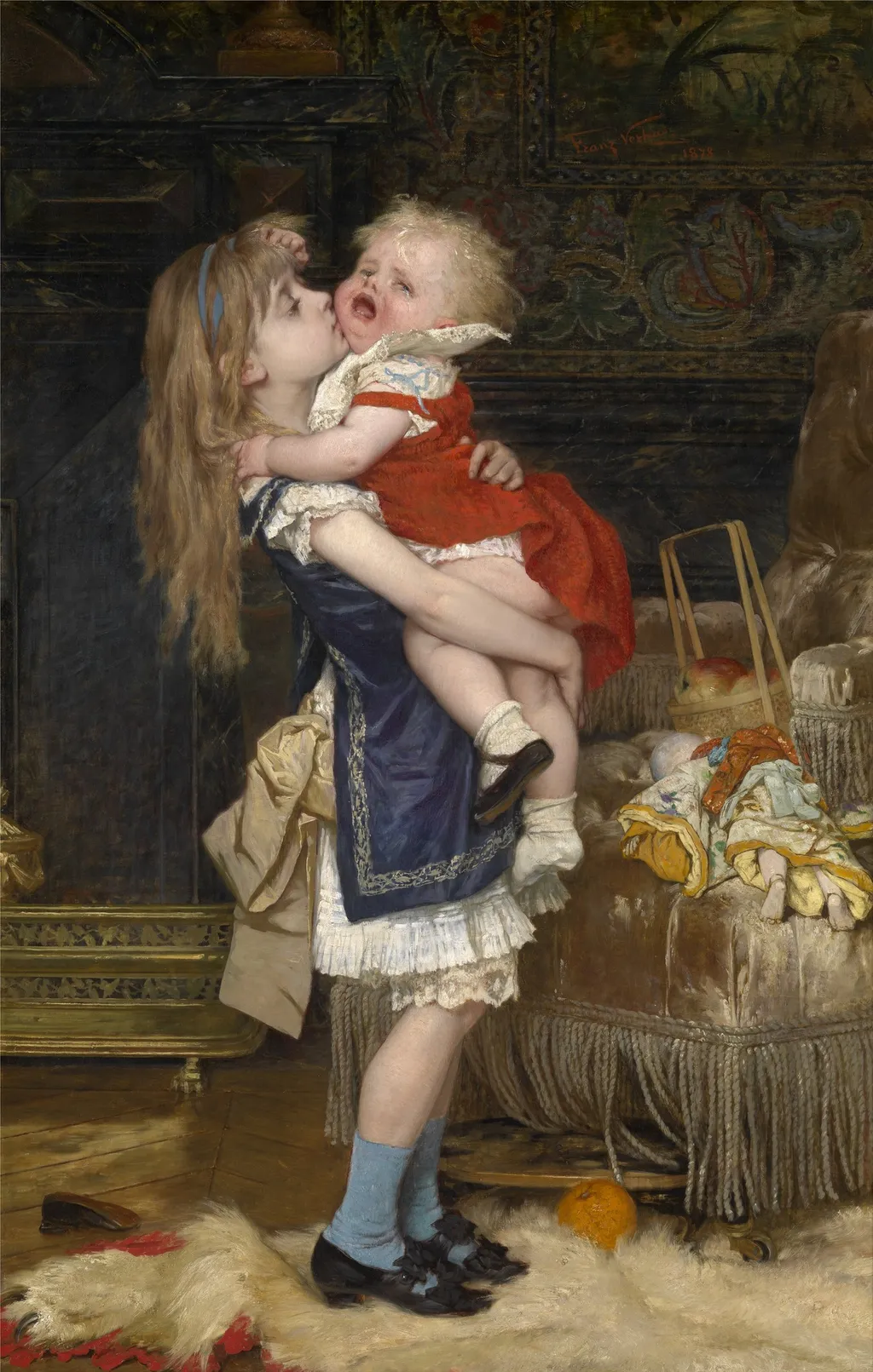 Inconsolable, by Jan Verhas, oil, 1890