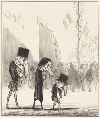 Les Trois petits saints, by Honoré Daumier, ink, 1844