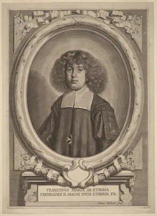Cardinal Francesco Maria dei Medici, by Adriaen Haelwegh, ink, 1691