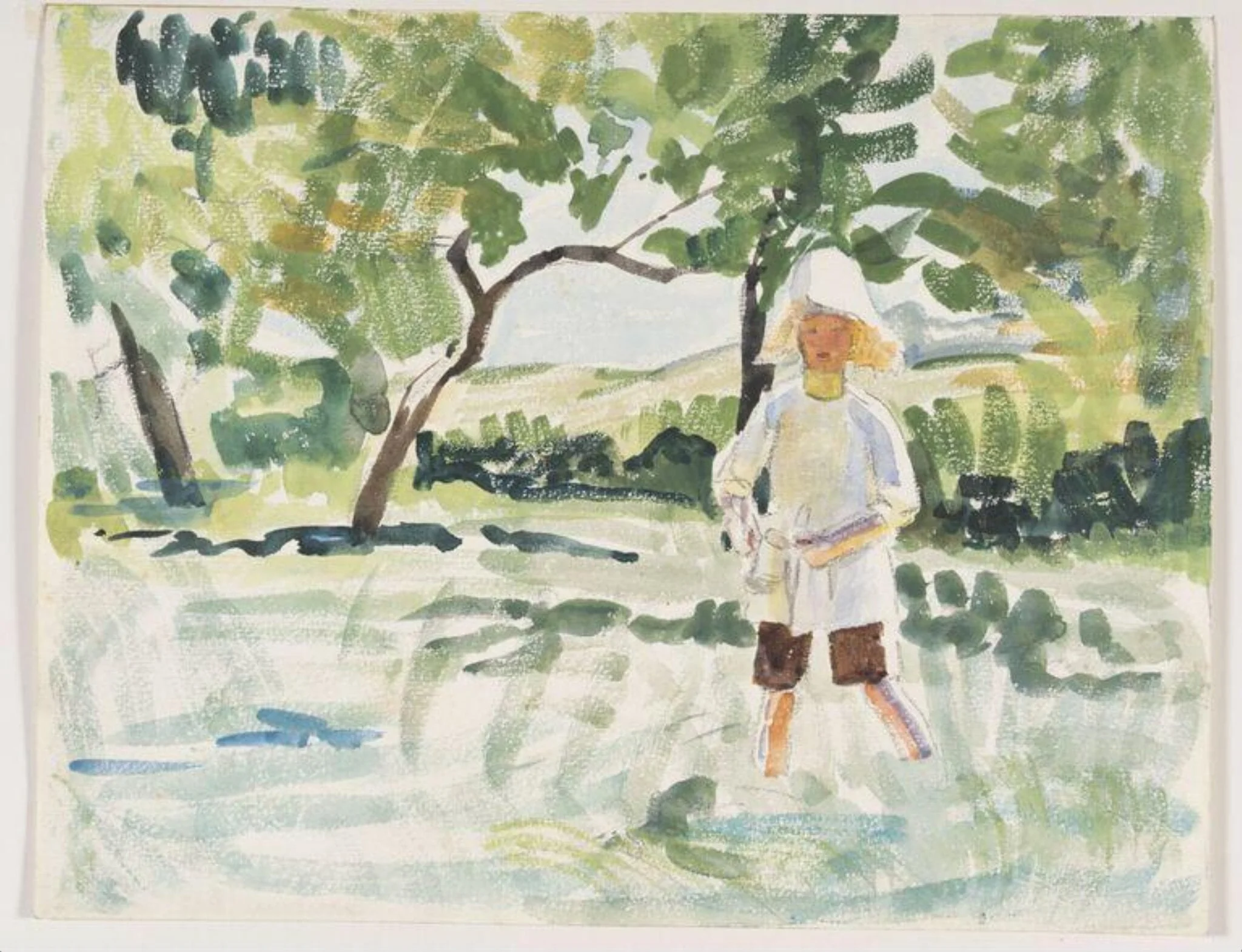 Boy under Trees, detail