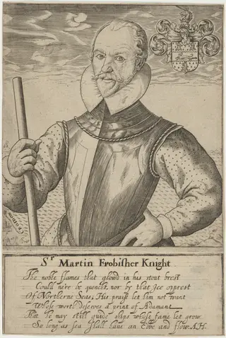 Sir Martin Frobisher, by Robert Boissard, ink