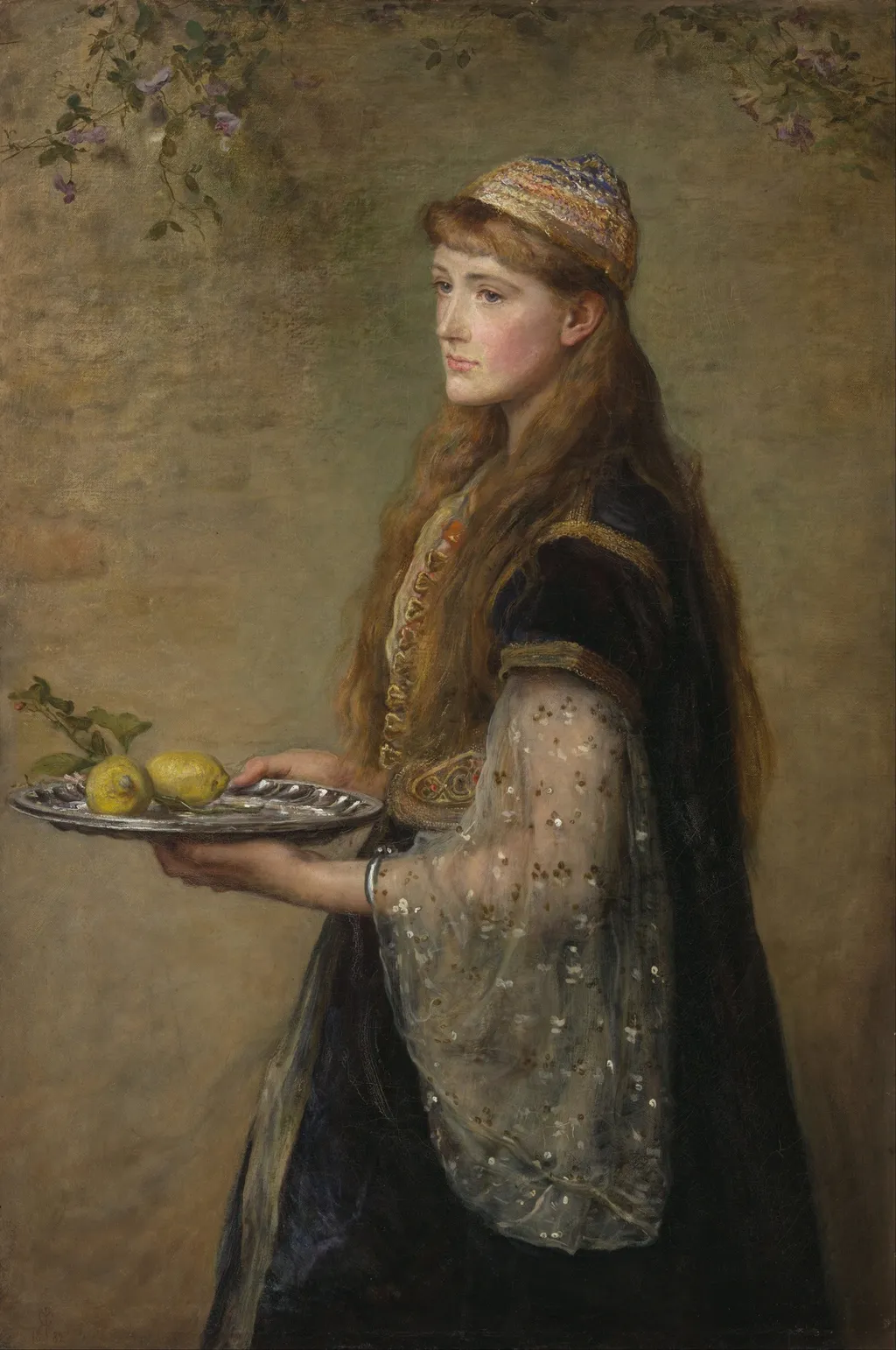 The captive, by John Everett Millais, oil, 1892