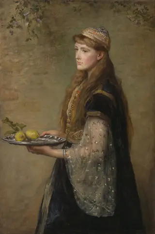 The captive, by John Everett Millais, oil, 1892