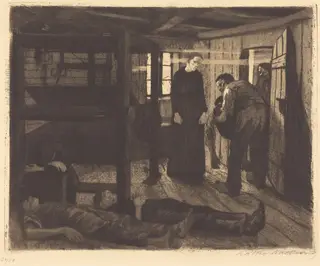 The End (Ende), by Käthe Kollwitz, graphite, 1897