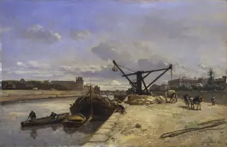 View from the Quai d'Orsay, by Johan Jongkind, oil, 1854