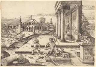 Laocoon, by Jean de Gourmont I, ink, 1518