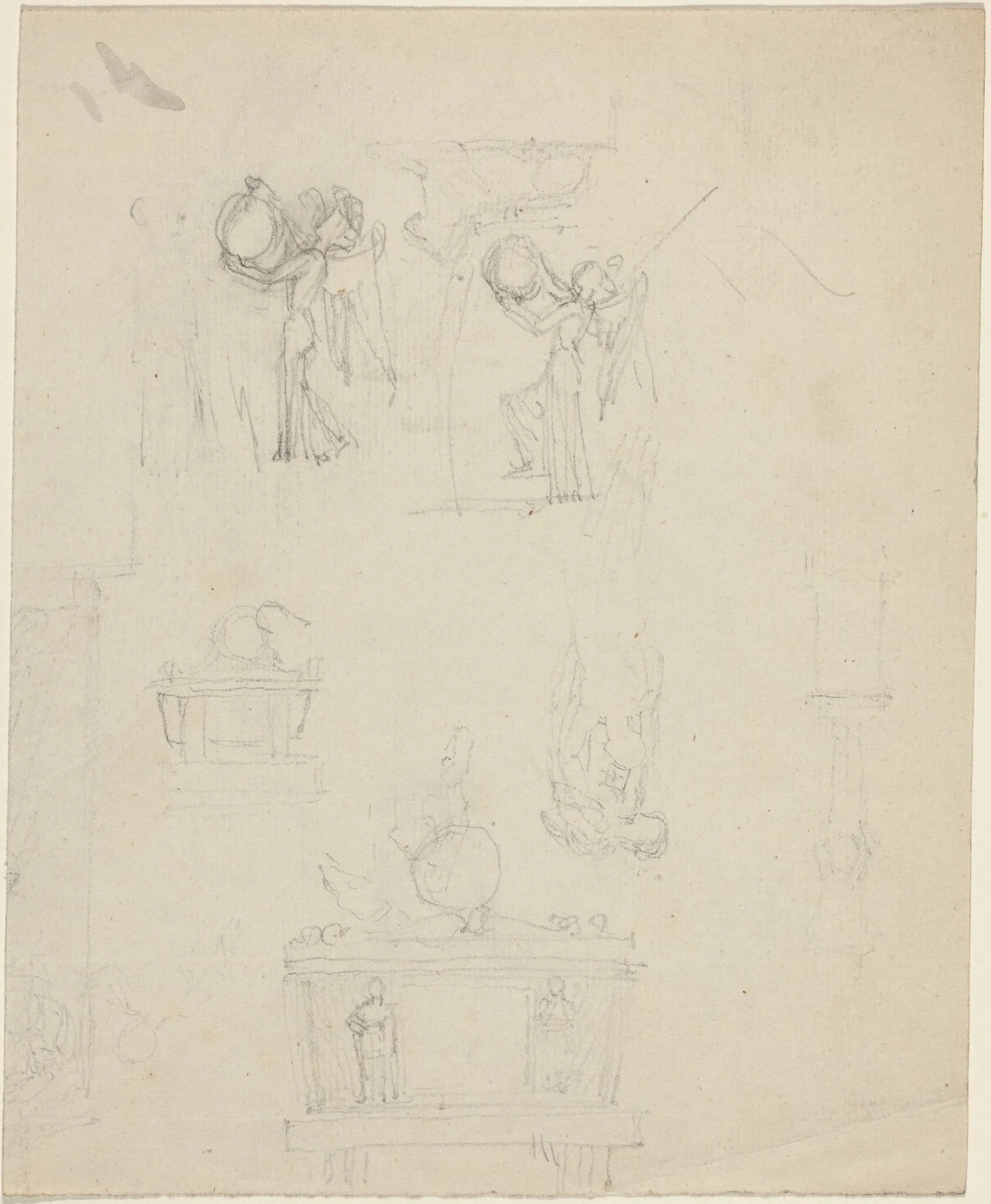 Sheet of Studies [recto and verso], detail