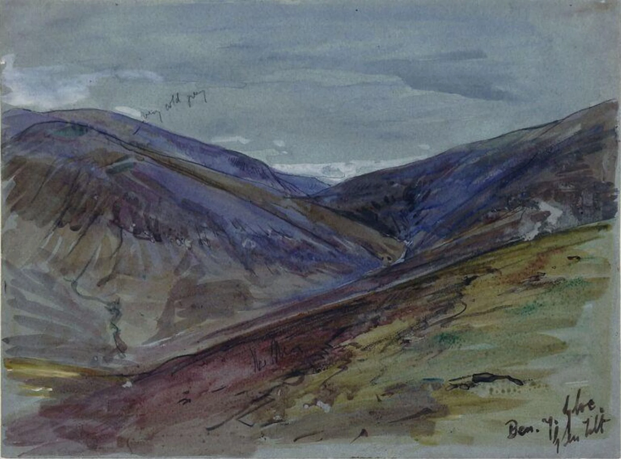 Ben-y-Gloe, Glen Tilt, detail