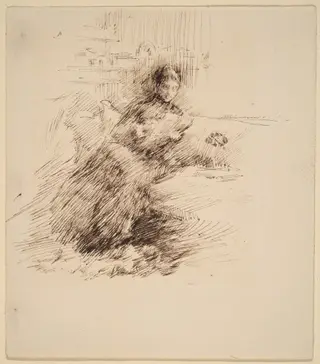 Miss Cumberlege, by James McNeill Whistler, ink, 1882