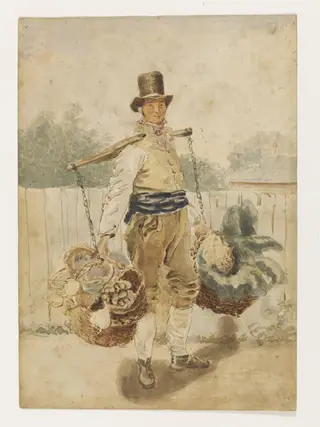 The Vegetable Man, by William Henry Hunt, watercolor, 1810