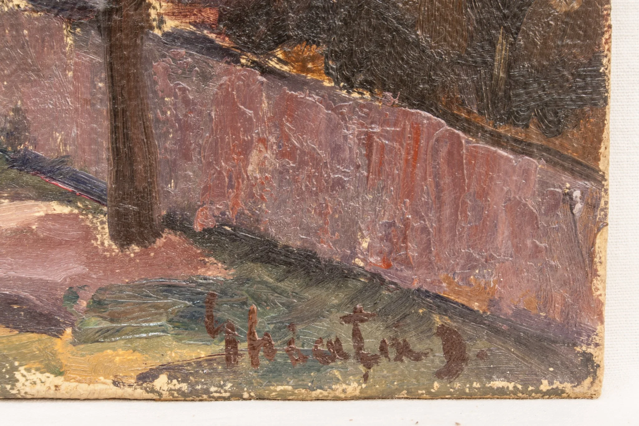 Peisaj cu case, detail