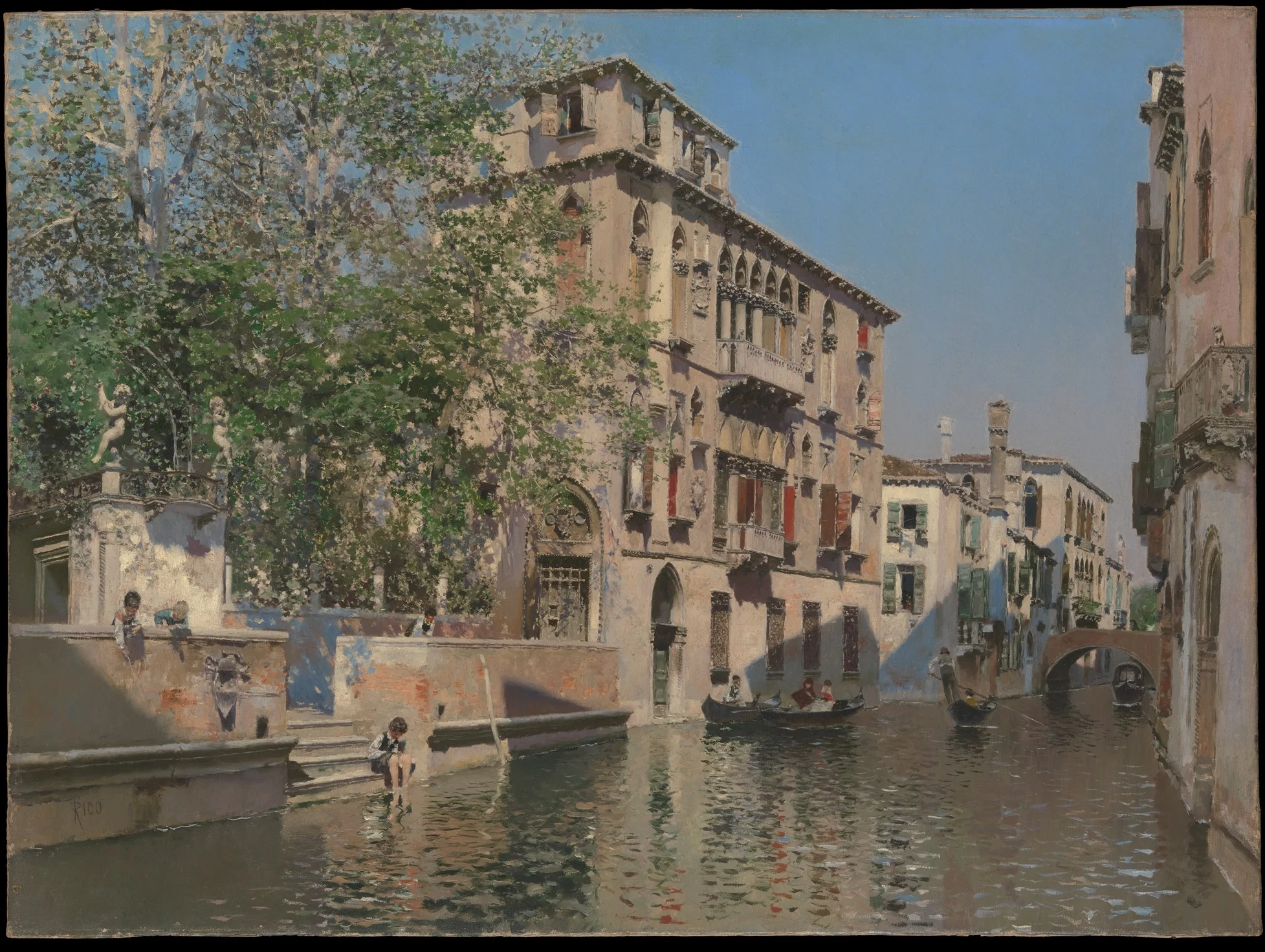 A Canal in Venice, detail