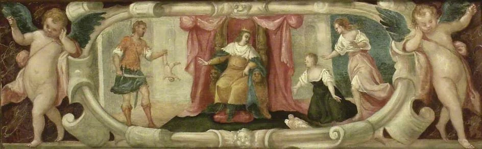 The Judgement of Solomon, detail