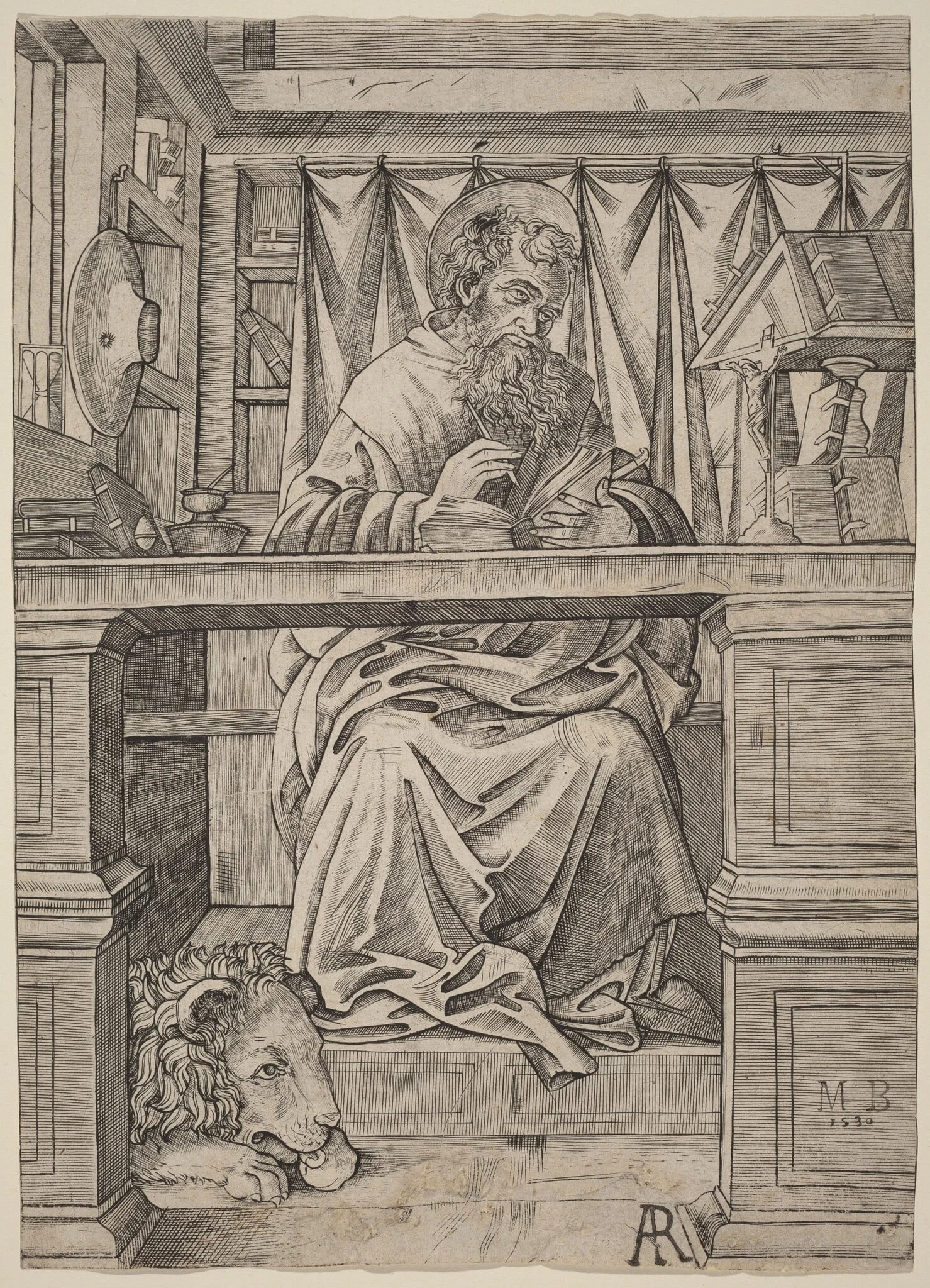 Saint Jerome in His Study, detail