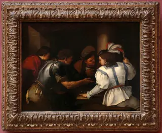 Die Würfelspieler, by Luca Giordano, paint, 1635