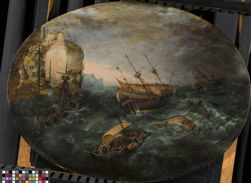 Shipwreck off a Rocky Coast, by Adam Willaerts, oil, 1614