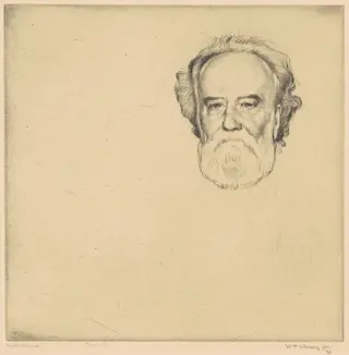 Alphonse Legros, No. 1, by William Strang, ink, 1910