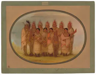 Iowa Indians Who Visited London and Paris, by George Catlin, oil, 1865