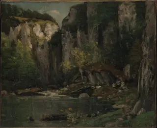River and Rocks, by Gustave Courbet, oil, 1873