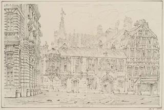 Place de la Pucelle in Rouen, by Coney, 1824