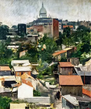 Le Sacré Coeur, Montmartre, by Ramon Casas, oil, 1900