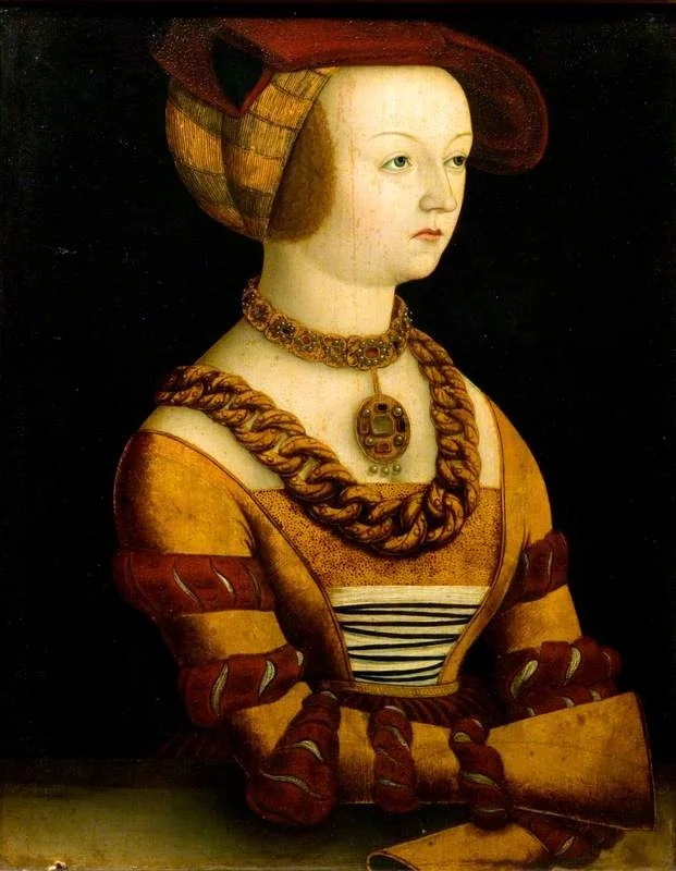 Portrait of a Lady in a Costume of c.1530, detail