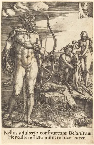 Hercules Killing Nessus, by Heinrich Aldegrever, 1550