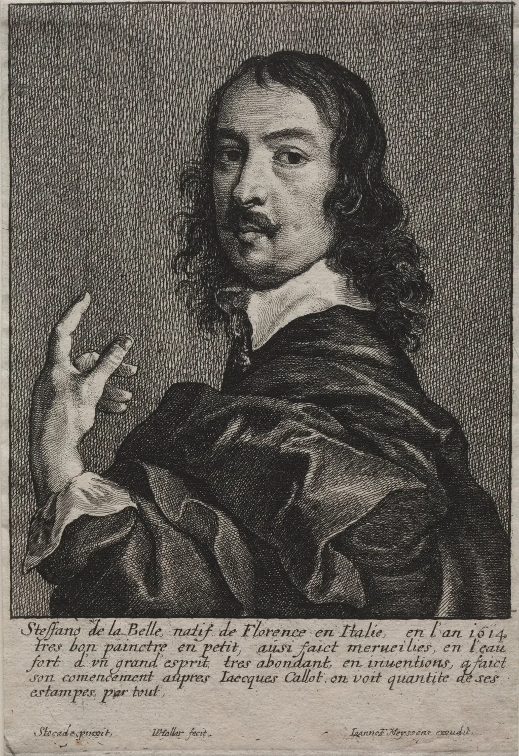 Portrait of Stefano della Bella, by Wenceslaus Hollar, 1649