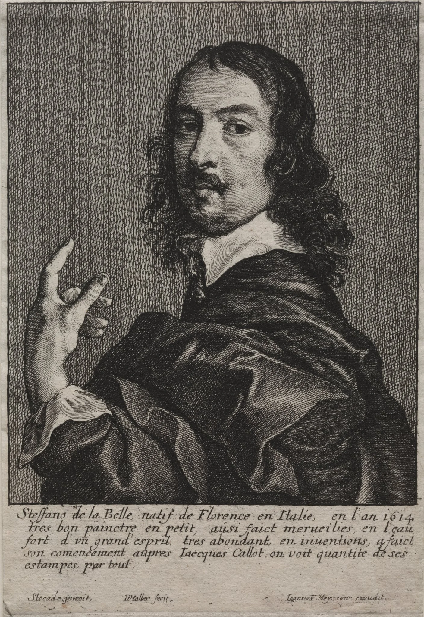 Portrait of Stefano della Bella, detail