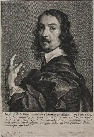Portrait of Stefano della Bella, by Wenceslaus Hollar, 1649